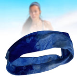 Maxbell Sports Headbands for Women Men Yoga Hairbands Soft Elastic Running Sweatband Blue