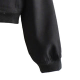 Maxbell Women's Jacket Spring for Women Ladies Cropped Two Large Pockets Casual Coat L Black