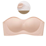 Maxbell Women Strapless Bra Seamless Girl Bralette Everyday Bralette Bra Push up Bra Skin L