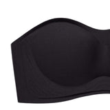 Maxbell Women Strapless Bra Seamless Girl Bralette Everyday Bralette Bra Push up Bra Black XL