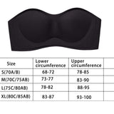 Maxbell Women Strapless Bra Seamless Girl Bralette Everyday Bralette Bra Push up Bra Black XL