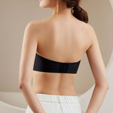 Maxbell Women Strapless Bra Seamless Girl Bralette Everyday Bralette Bra Push up Bra Black XL