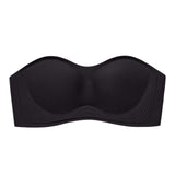 Maxbell Women Strapless Bra Seamless Girl Bralette Everyday Bralette Bra Push up Bra Black XL