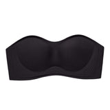 Maxbell Women Strapless Bra Seamless Girl Bralette Everyday Bralette Bra Push up Bra Black XL
