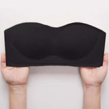 Maxbell Women Strapless Bra Seamless Girl Bralette Everyday Bralette Bra Push up Bra Black XL