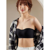 Maxbell Women Strapless Bra Seamless Girl Bralette Everyday Bralette Bra Push up Bra Black XL