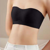 Maxbell Women Strapless Bra Seamless Girl Bralette Everyday Bralette Bra Push up Bra Black XL