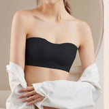 Maxbell Women Strapless Bra Seamless Girl Bralette Everyday Bralette Bra Push up Bra Black XL