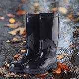 Maxbell Rain Boots Anti Slip Steel Toe Work Boots Waterproof Rubber Boots for Men 40