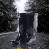 Maxbell Rain Boots Anti Slip Steel Toe Work Boots Waterproof Rubber Boots for Men 41