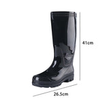 Maxbell Rain Boots Anti Slip Steel Toe Work Boots Waterproof Rubber Boots for Men 42