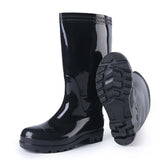 Maxbell Rain Boots Anti Slip Steel Toe Work Boots Waterproof Rubber Boots for Men 42