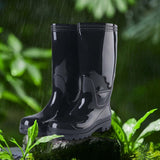 Maxbell Rain Boots Anti Slip Steel Toe Work Boots Waterproof Rubber Boots for Men 43