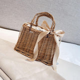 Maxbell Women Straw Handbag Summer Beach Wallet Purse Lady Straw Bag Rattan Tote Bag