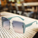 Maxbell Womens Sunglasses Ultralight Frame Oversized Sun Glasses Driving Glasses Green Frame