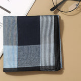 Maxbell 6Pcs Cotton Men's Hanky Pocket Square Hankies for Grandfathers Black