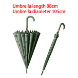 Maxbell Stick Umbrella Windproof Waterproof Rain Umbrellas for Outdoor Travel Hiking Dark Green