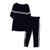 Maxbell Women 2 Piece Outfits Casual Clothes Soft Sweatsuit for Party Vacation XL Black