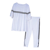 Maxbell Women 2 Piece Outfits Casual Clothes Soft Sweatsuit for Party Vacation XL White