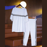Maxbell Women 2 Piece Outfits Casual Clothes Soft Sweatsuit for Party Vacation XL White