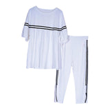 Maxbell Women 2 Piece Outfits Casual Clothes Soft Sweatsuit for Party Vacation XXL White