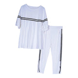Maxbell Women 2 Piece Outfits Casual Clothes Soft Sweatsuit for Party Vacation XXL White