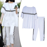 Maxbell Women 2 Piece Outfits Casual Clothes Soft Sweatsuit for Party Vacation XXL White
