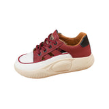 Maxbell Women Platform Sneakers Lightweight Thick Soled Sneakers Female Summer Shoes 39 Red
