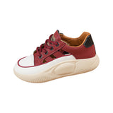 Maxbell Women Platform Sneakers Lightweight Thick Soled Sneakers Female Summer Shoes 39 Red