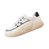Maxbell Women Platform Sneakers Lightweight Thick Soled Sneakers Female Summer Shoes 38 White