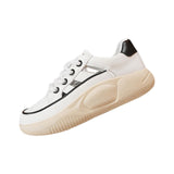 Maxbell Women Platform Sneakers Lightweight Thick Soled Sneakers Female Summer Shoes 38 White