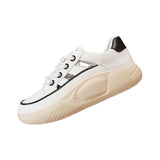 Maxbell Women Platform Sneakers Lightweight Thick Soled Sneakers Female Summer Shoes 38 White