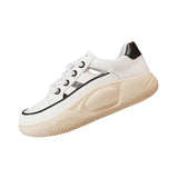 Maxbell Women Platform Sneakers Lightweight Thick Soled Sneakers Female Summer Shoes 38 White