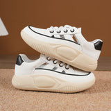 Maxbell Women Platform Sneakers Lightweight Thick Soled Sneakers Female Summer Shoes 38 White
