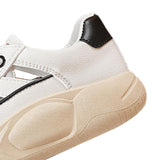 Maxbell Women Platform Sneakers Lightweight Thick Soled Sneakers Female Summer Shoes 38 White