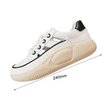 Maxbell Women Platform Sneakers Lightweight Thick Soled Sneakers Female Summer Shoes 38 White