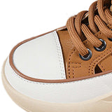 Maxbell Women Casual Shoes Thick Bottom Fashion Trainers Round Toe Platform Sneakers 37 Size Brown