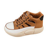 Maxbell Women Casual Shoes Thick Bottom Fashion Trainers Round Toe Platform Sneakers 37 Size Brown