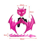 Maxbell Dinosaur Tail Mask Wing Sets Halloween Props Dragon Costume for Kids Red