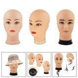 Maxbell Realistic Mannequin Head Foam Wig Display Stand for Make up Hat Hair Styling Women