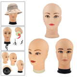 Maxbell Realistic Mannequin Head Foam Wig Display Stand for Make up Hat Hair Styling Women