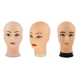 Maxbell Realistic Mannequin Head Foam Wig Display Stand for Make up Hat Hair Styling Women