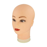 Maxbell Realistic Mannequin Head Foam Wig Display Stand for Make up Hat Hair Styling Womens White Base