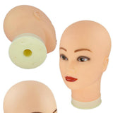 Maxbell Realistic Mannequin Head Foam Wig Display Stand for Make up Hat Hair Styling Womens White Base