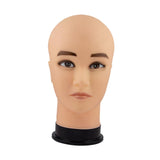 Maxbell Realistic Mannequin Head Foam Wig Display Stand for Make up Hat Hair Styling Men Black Base