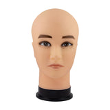 Maxbell Realistic Mannequin Head Foam Wig Display Stand for Make up Hat Hair Styling Men Black Base