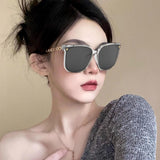 Maxbell Sunglasses Womens Trendy Stylish Sun Glasses for Outdoor Backpacking Cosplay Gray
