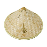 Maxbell Bamboo Braided Hat Beach Oriental Hat Girls Boys Handmade Hat Rice Paddy Hat style A