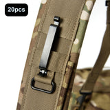 Maxbell 20x Belt Clip Keepers Clamp Metal Strap Clip for Camping Backpacking Hunting