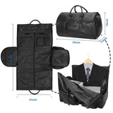 Maxbell Travel Duffle Bag Handbag PU Leather Portable Adjustable Strap Weekender Bag Black